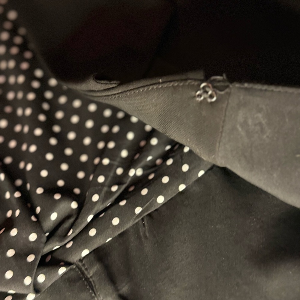 White House Black Market Black Blazer With Polka Dot Lining - Image 8